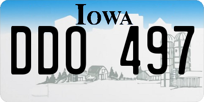 IA license plate DDO497