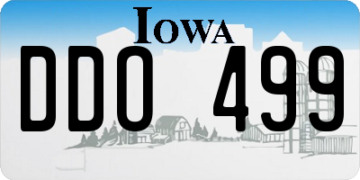 IA license plate DDO499
