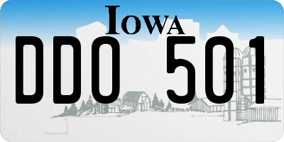 IA license plate DDO501