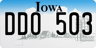 IA license plate DDO503