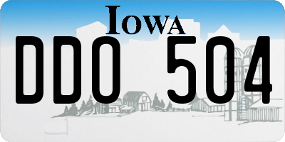IA license plate DDO504