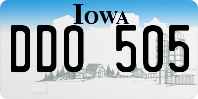 IA license plate DDO505
