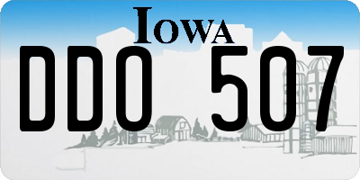IA license plate DDO507
