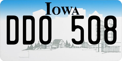 IA license plate DDO508