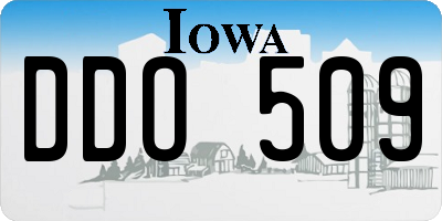 IA license plate DDO509