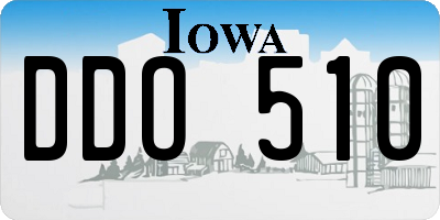 IA license plate DDO510