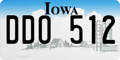 IA license plate DDO512