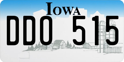 IA license plate DDO515
