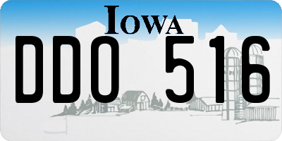 IA license plate DDO516