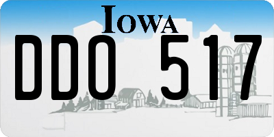 IA license plate DDO517