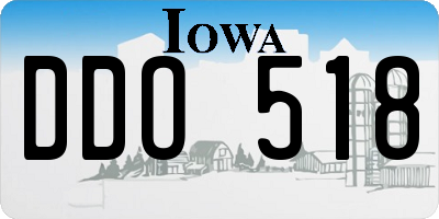 IA license plate DDO518
