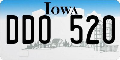 IA license plate DDO520