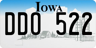 IA license plate DDO522
