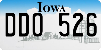 IA license plate DDO526