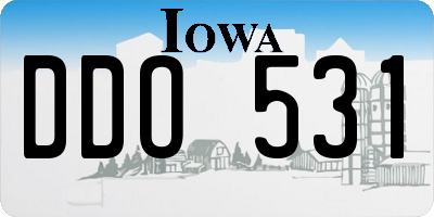 IA license plate DDO531