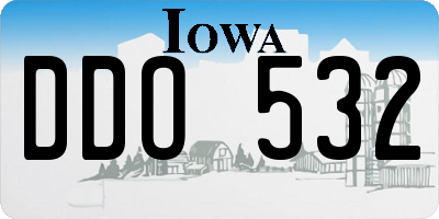 IA license plate DDO532