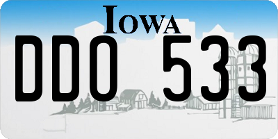IA license plate DDO533