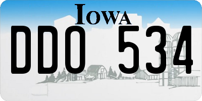 IA license plate DDO534