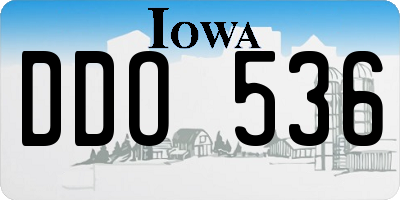 IA license plate DDO536