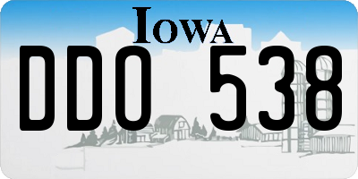 IA license plate DDO538