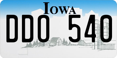 IA license plate DDO540