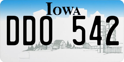 IA license plate DDO542