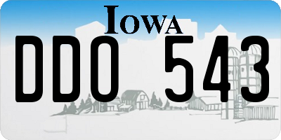 IA license plate DDO543