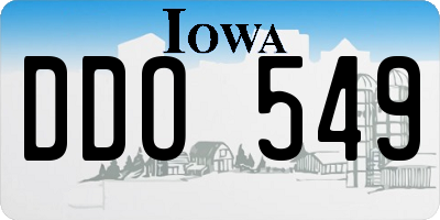 IA license plate DDO549