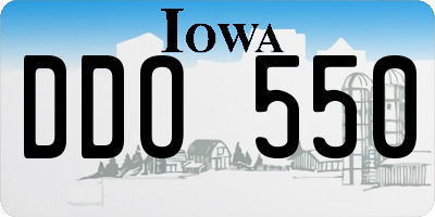 IA license plate DDO550