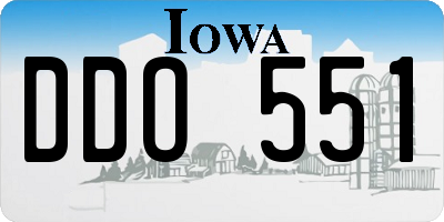 IA license plate DDO551