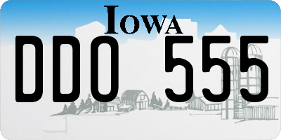 IA license plate DDO555