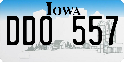 IA license plate DDO557