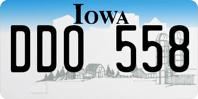 IA license plate DDO558