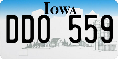IA license plate DDO559