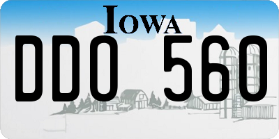 IA license plate DDO560