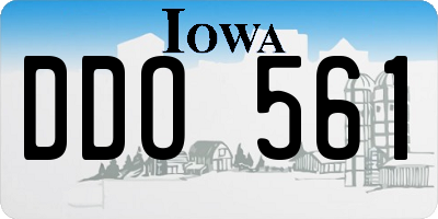 IA license plate DDO561