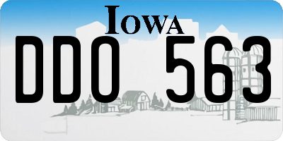 IA license plate DDO563