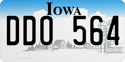 IA license plate DDO564