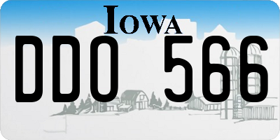 IA license plate DDO566