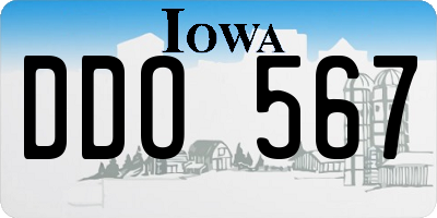 IA license plate DDO567