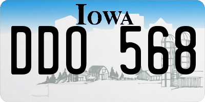 IA license plate DDO568