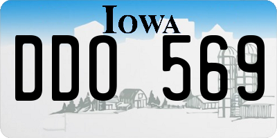 IA license plate DDO569