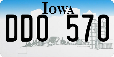 IA license plate DDO570