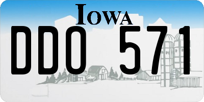 IA license plate DDO571