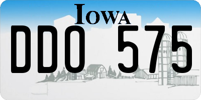 IA license plate DDO575