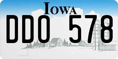 IA license plate DDO578