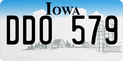 IA license plate DDO579
