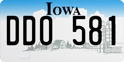 IA license plate DDO581
