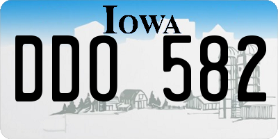 IA license plate DDO582