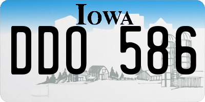 IA license plate DDO586